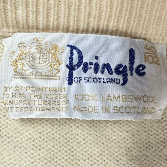 Pringle of Scotland 100% Lambswool Argyle Sweater Made in Scotland Size 40 - Picture 3 of 7